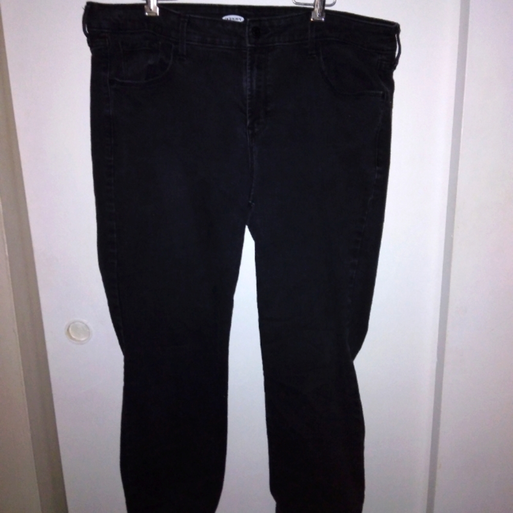 Black straight leg jeans